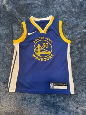 Nike Blue & Yellow Golden State Warriors #30 Jersey